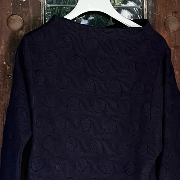 Anthro | Postmark Navy Funnel-Neck Pullover - Picture 9 of 11